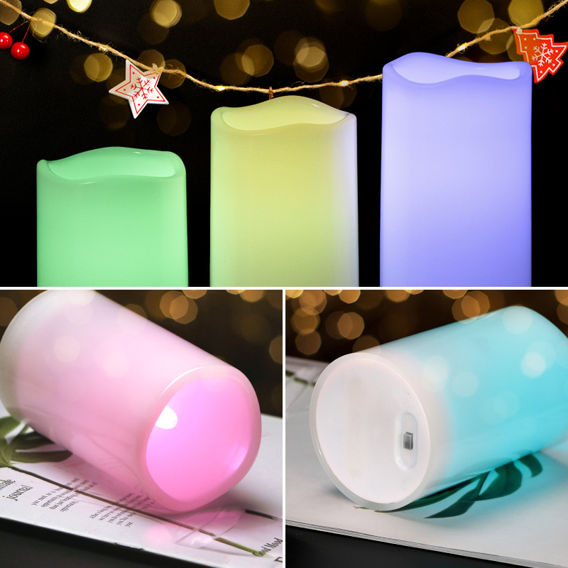 KSWING LED Tea Light Electric Flameless Plastic Candles set solar LED candle light