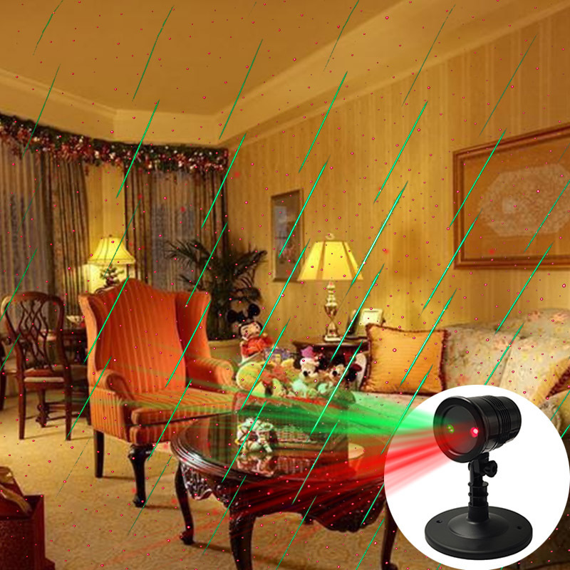 KSWING LED laser light with Red and Green lasers  meteor shower  moving outdoor could solar waterproof decoration light