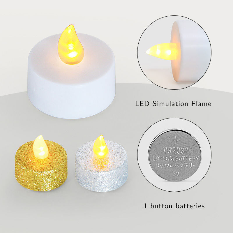 KSWING 3d real flame Christmas battery operated tea light home decoration set  led tea light