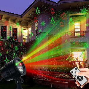 KSWING Waterproof LED Light with Red & Green  Laser Lights Projector Outdoor Christmas Laser Light