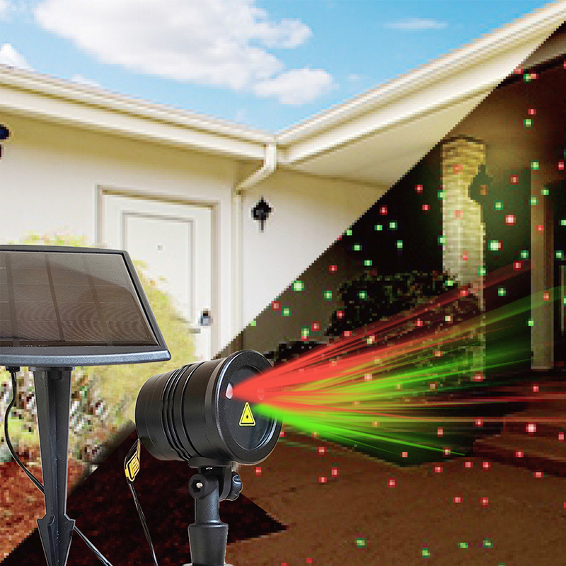 KSWING Waterproof LED Light with Red & Green  Laser Lights Projector Outdoor Christmas Laser Light