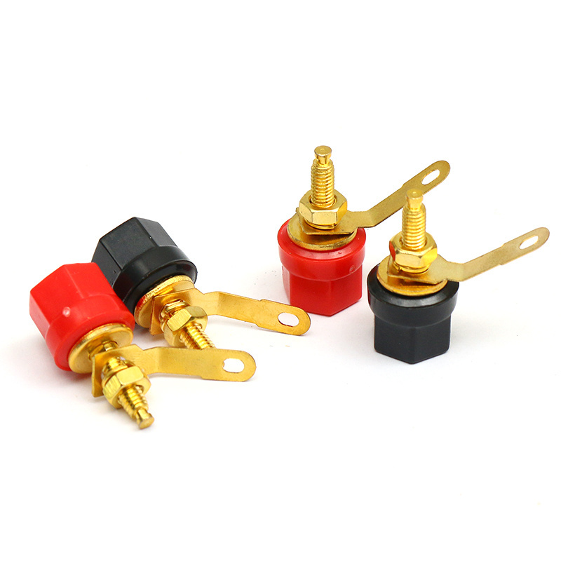 Wholesale  high quality 4mm banana socket wiring terminals Copper gold-plated speaker audio binding post