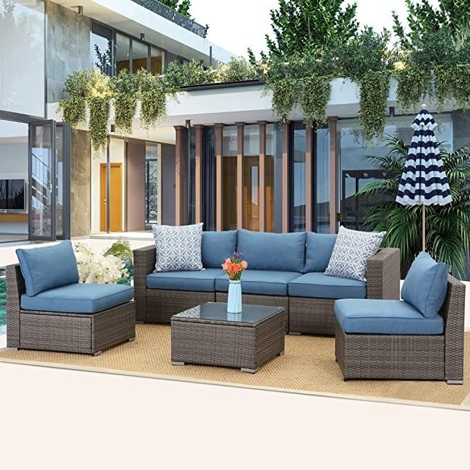 Wicker Rattan Furniture Sectional Outdoor Sofa Outdoor Furniture Garden Set Garden