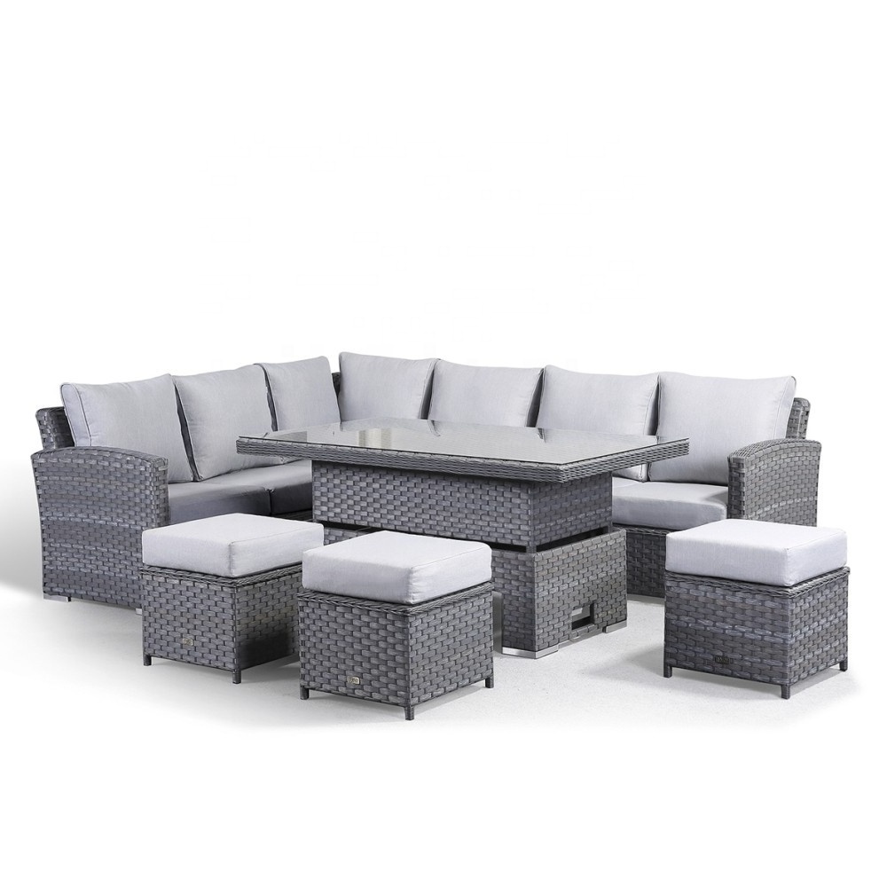 4 Piece Outdoor Patio Furniture Sets, Wicker Conversation Set for Porch Deck