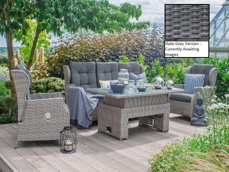 4 Piece Outdoor Patio Furniture Sets, Wicker Conversation Set for Porch Deck