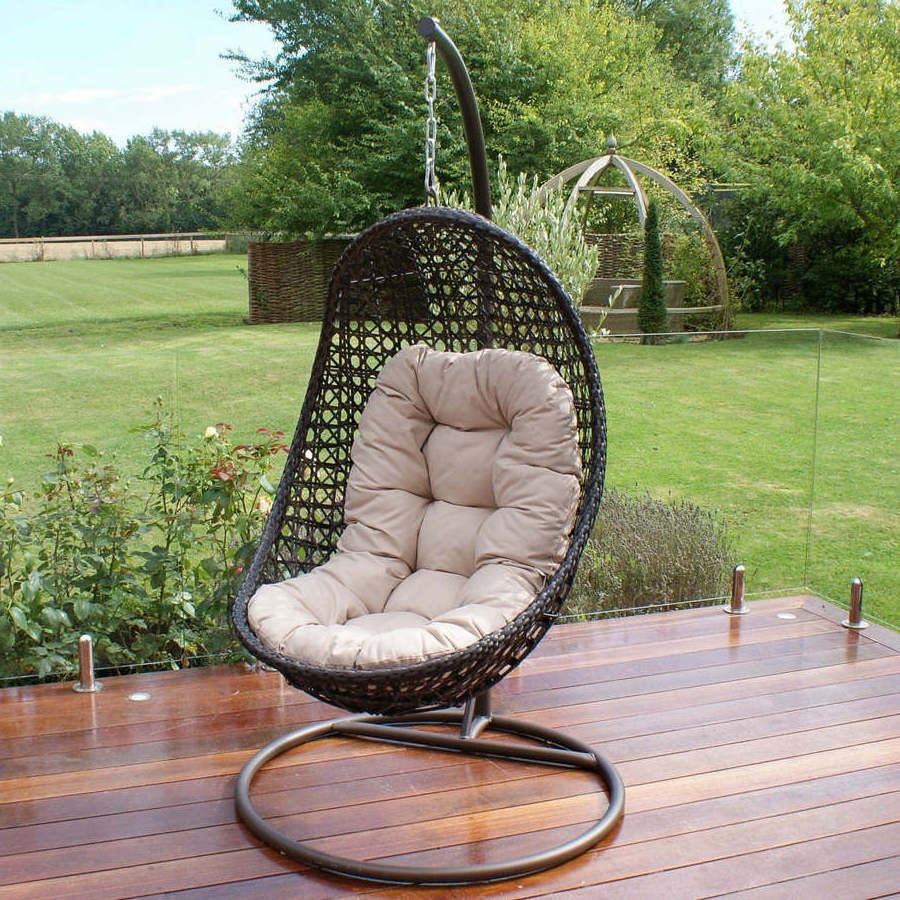 Premium Garden Wicker Hanging Rattan Egg Swing Chair