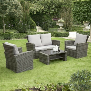 Small Size 4pcs Patio Classical Outdoor Furniture Garden Simple Rattan Sofa Sets