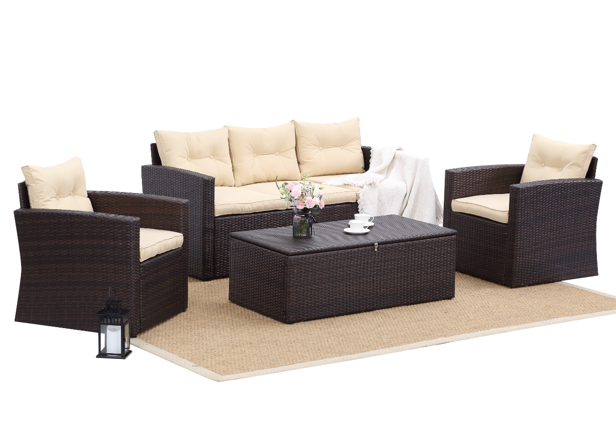 Garden Furniture /outdoor Garden Sets Outdoor Furniture Garden Sofa Rattan / Wicker Traditional Dining,outdoor Steel