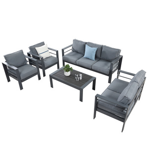 6 People Sofa Set Ningbo Outdoor Elegant Aluminum Style with Coffee Table Outside Garden Patio Furniture