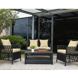 outdoor 4 pcs wicker furniture