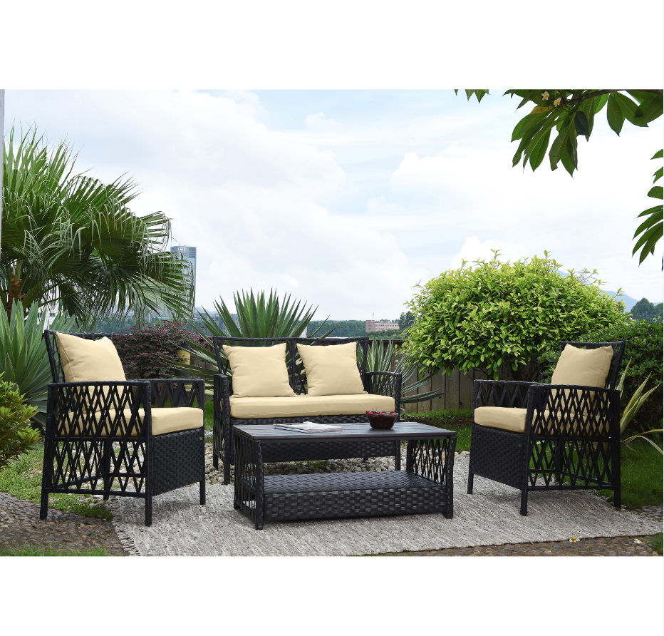 outdoor 4 pcs wicker furniture