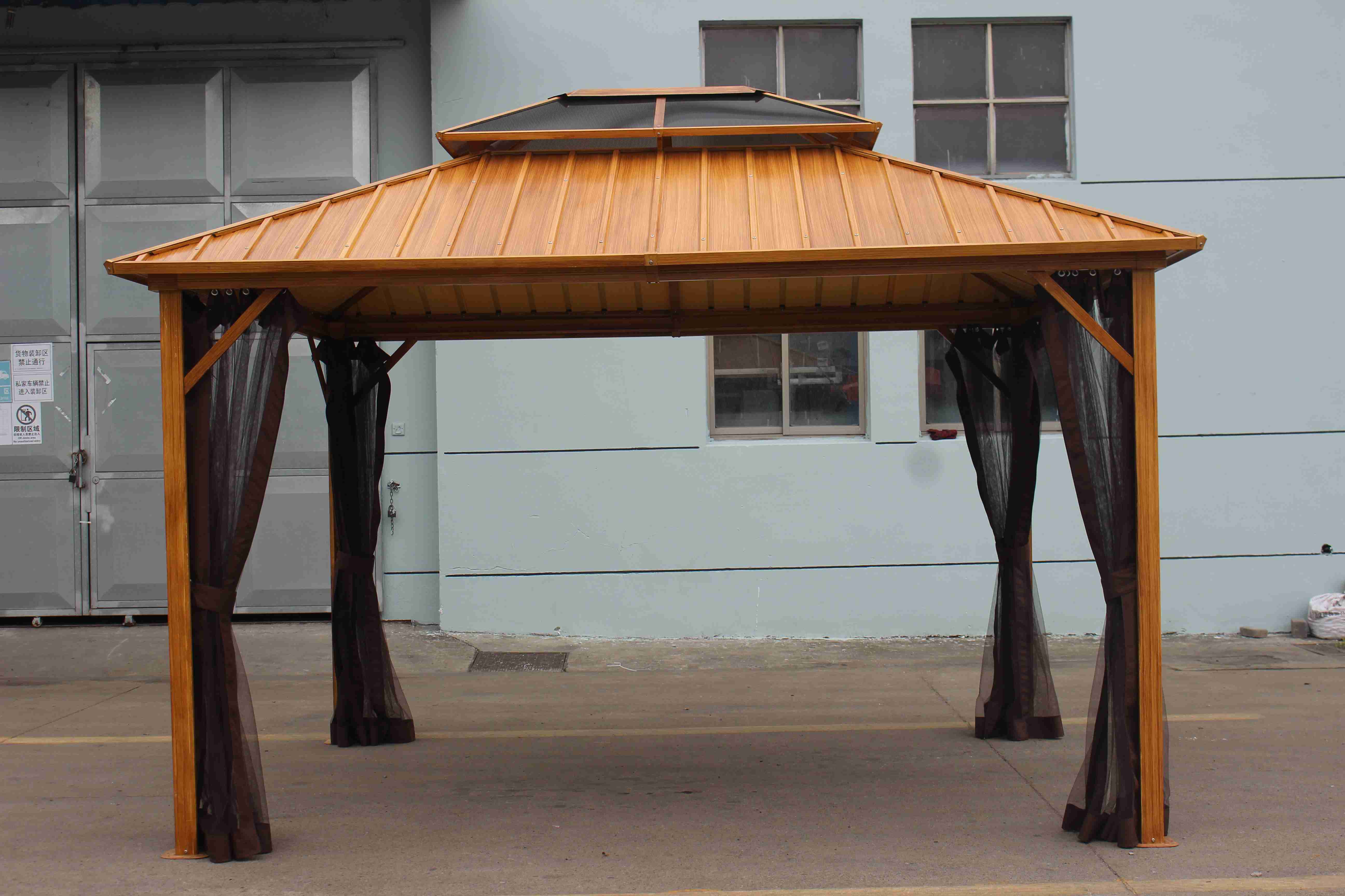 KOZEN factory Aluminum Gazebo Kits Ventilated Roof Design Very Sturdy Aluminum Gazebo Having overseas warehouses