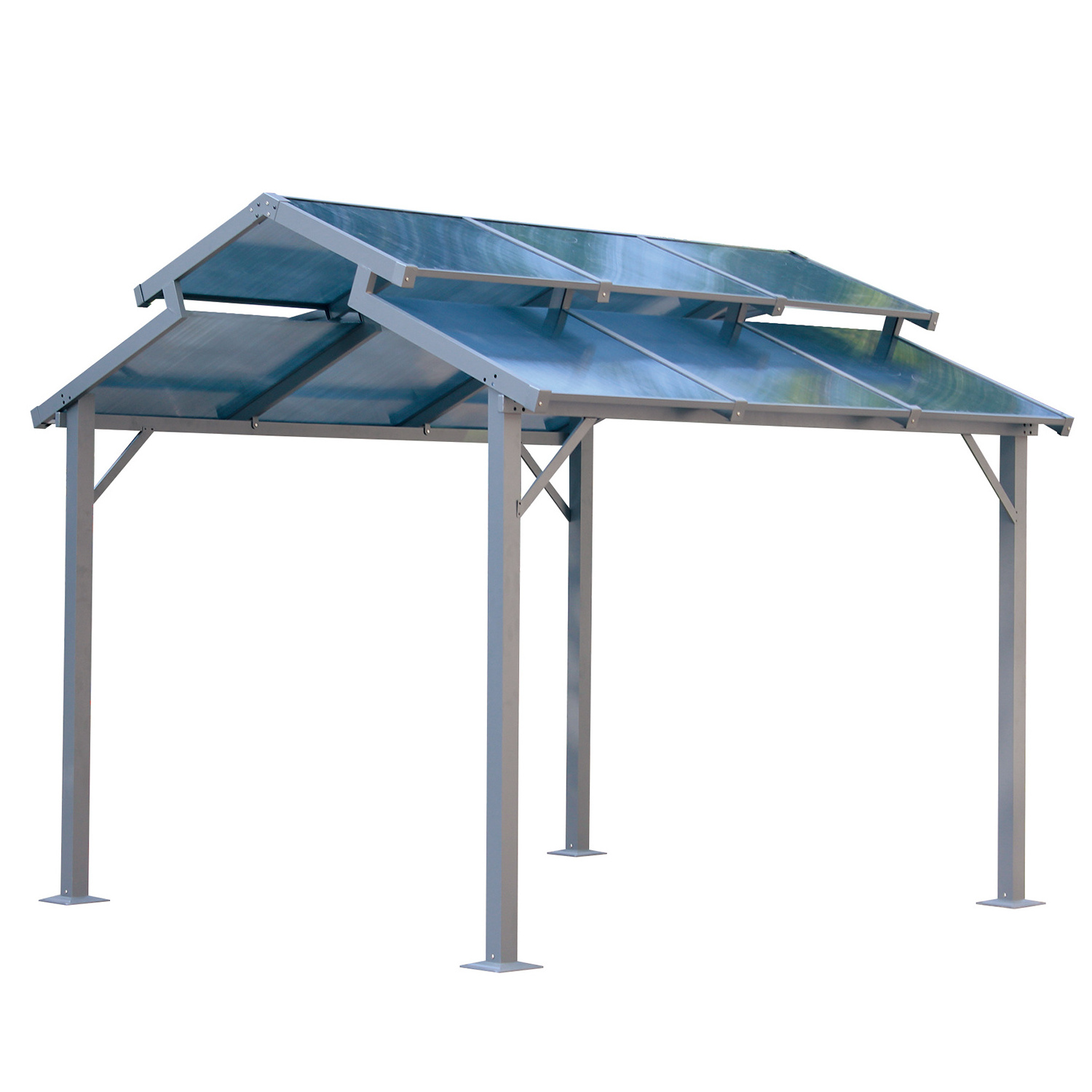 Kozen 10'*13' Wall Mount Gazebo Outdoor Polycarbonate Gazebo with Water-Resistant and UV-Fighting Panels Canopy