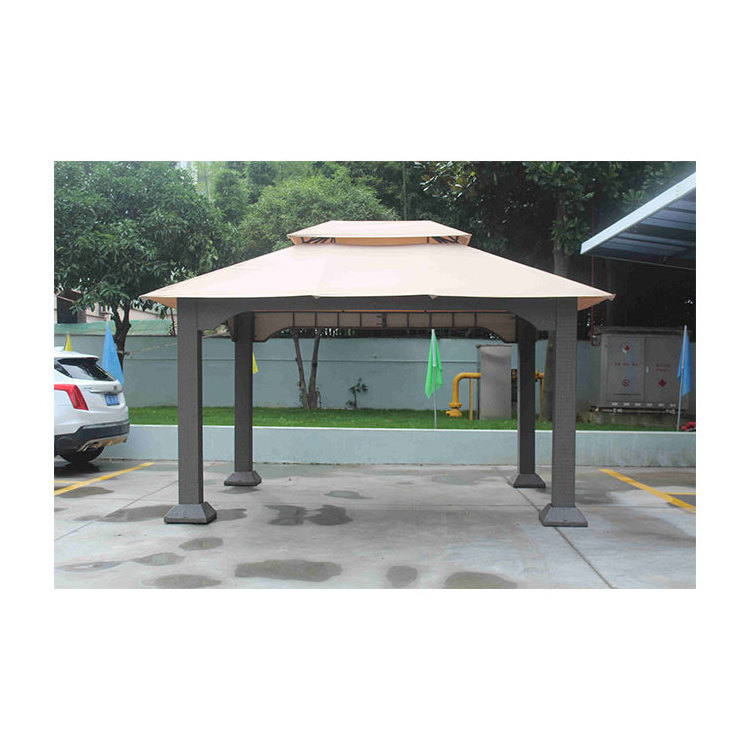 Light Color Canopy Design Large Gazebos Steel  Aluminum Garden Metal Panel Top Gazebo