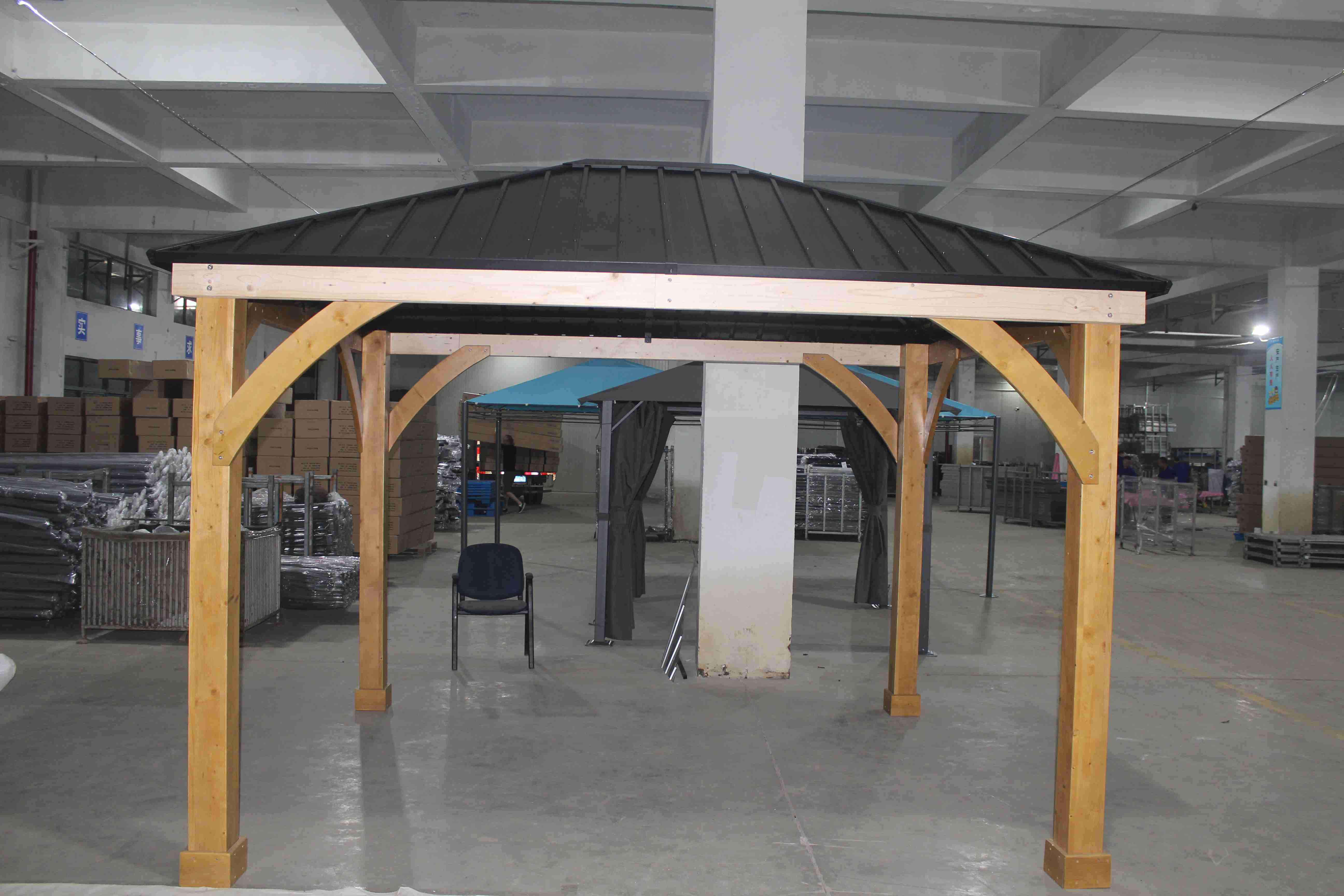 KOZEN factory Hot Selling Shading Gazebo Per Ristotante Gazebo Wind Resistant Strong Having overseas warehouses