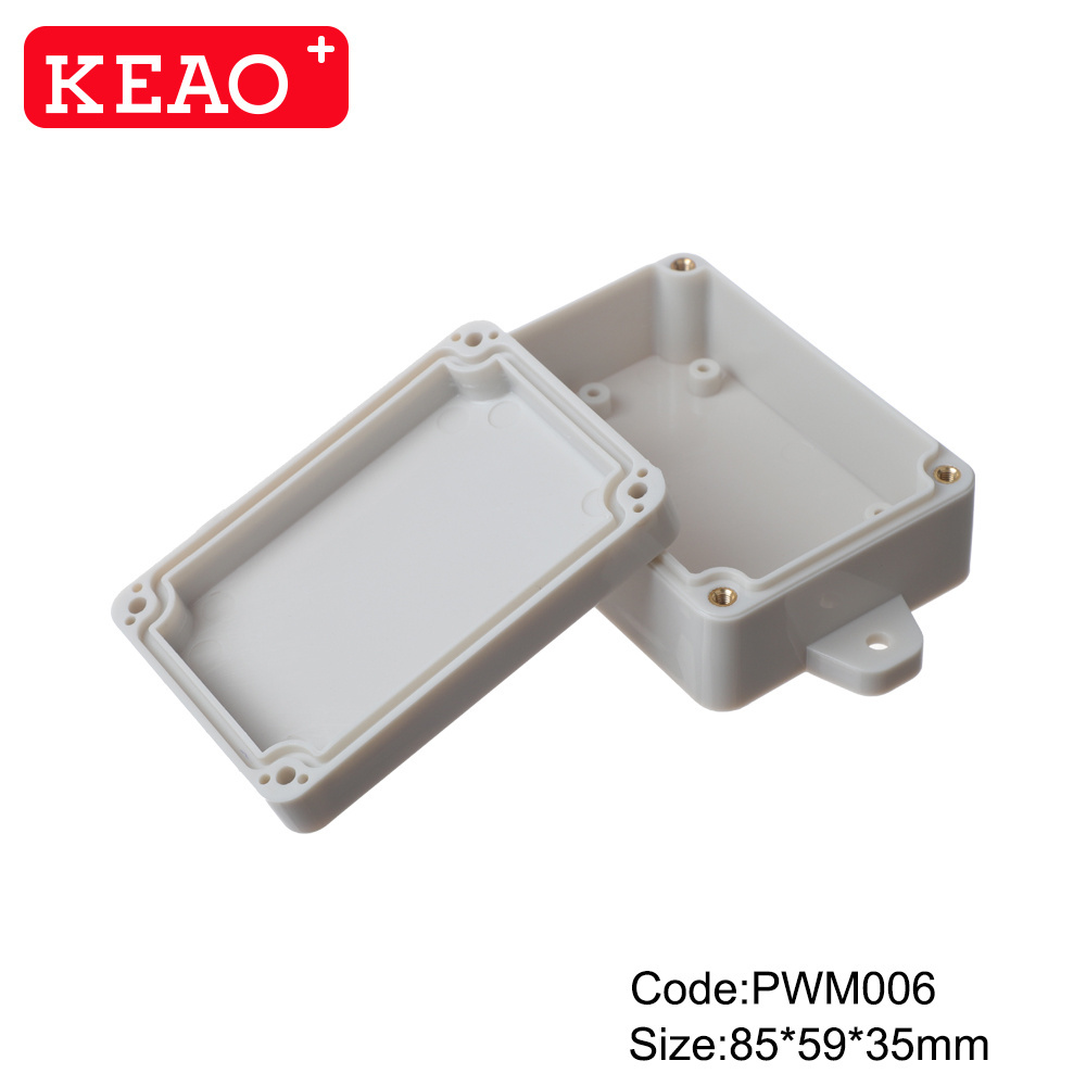 Plastic waterproof case wall-mounted enclosure PWM006 junction box with ear