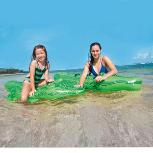 Kids Water Crocodile Pool Floats Huge Size Inflatable Alligator Raft Crocodile Water Rider On Toys For Children