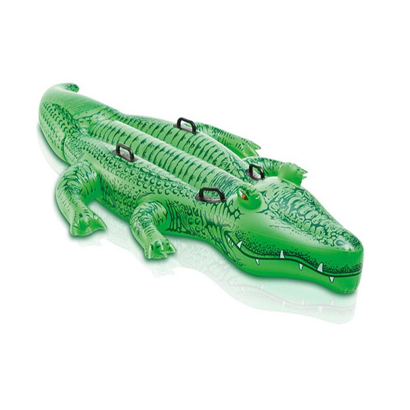 Kids Water Crocodile Pool Floats Huge Size Inflatable Alligator Raft Crocodile Water Rider On Toys For Children