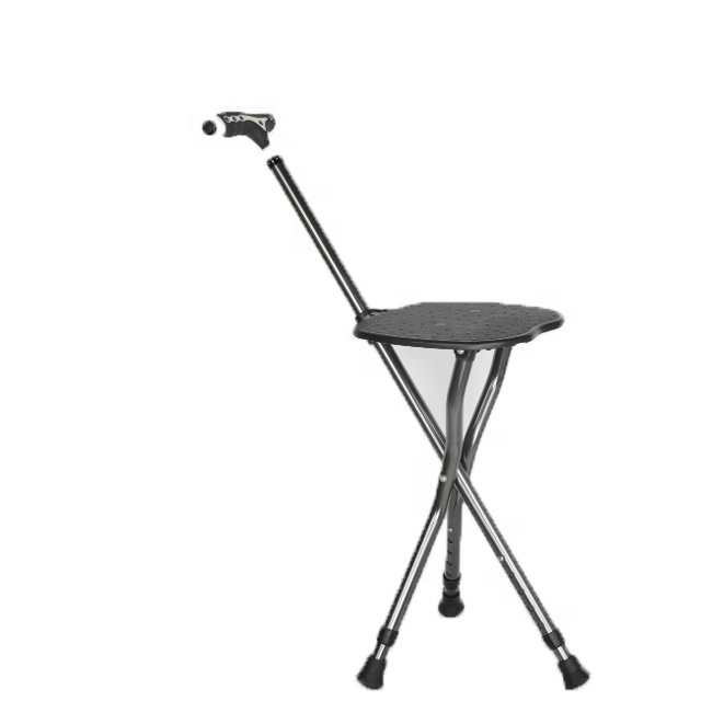 aluminum stool walking stick with seat chair with LED Lights