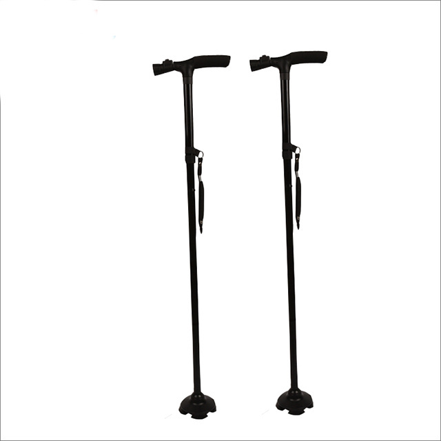 elderly foldable cane aluminum old men led light telescopic folding walking stick