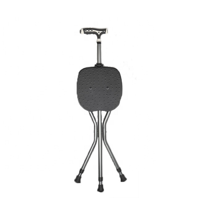 aluminum stool walking stick with seat chair with LED Lights