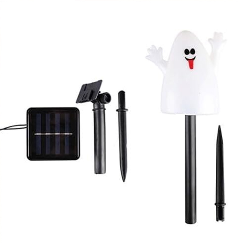 Halloween Decorations Outdoor Solar Pathway Lights Halloween Ghost Led Stake Lights Waterproof for Halloween Party Yard Decor