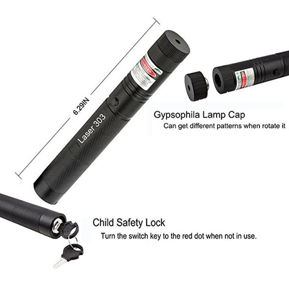 Powerful Green 303 Sight Focus Torch Pen Charging Lazer Pointer Pen Visible Beam Light LED Laser Flashlight Point Lights