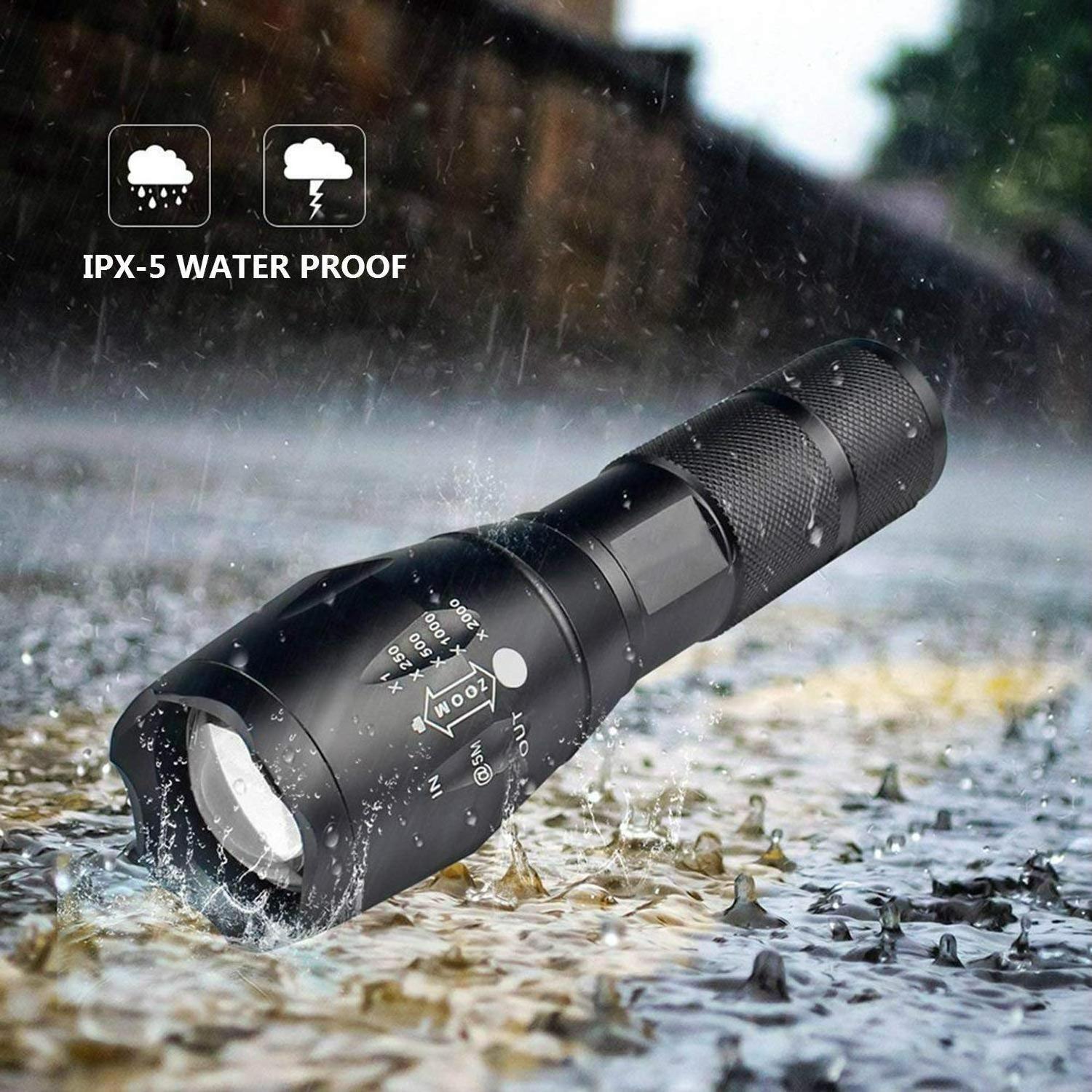 Aluminum Flashlight Hand LED torch flash light Outdoor High Lumen XML T6 Waterproof LED Zoomable Flashlight