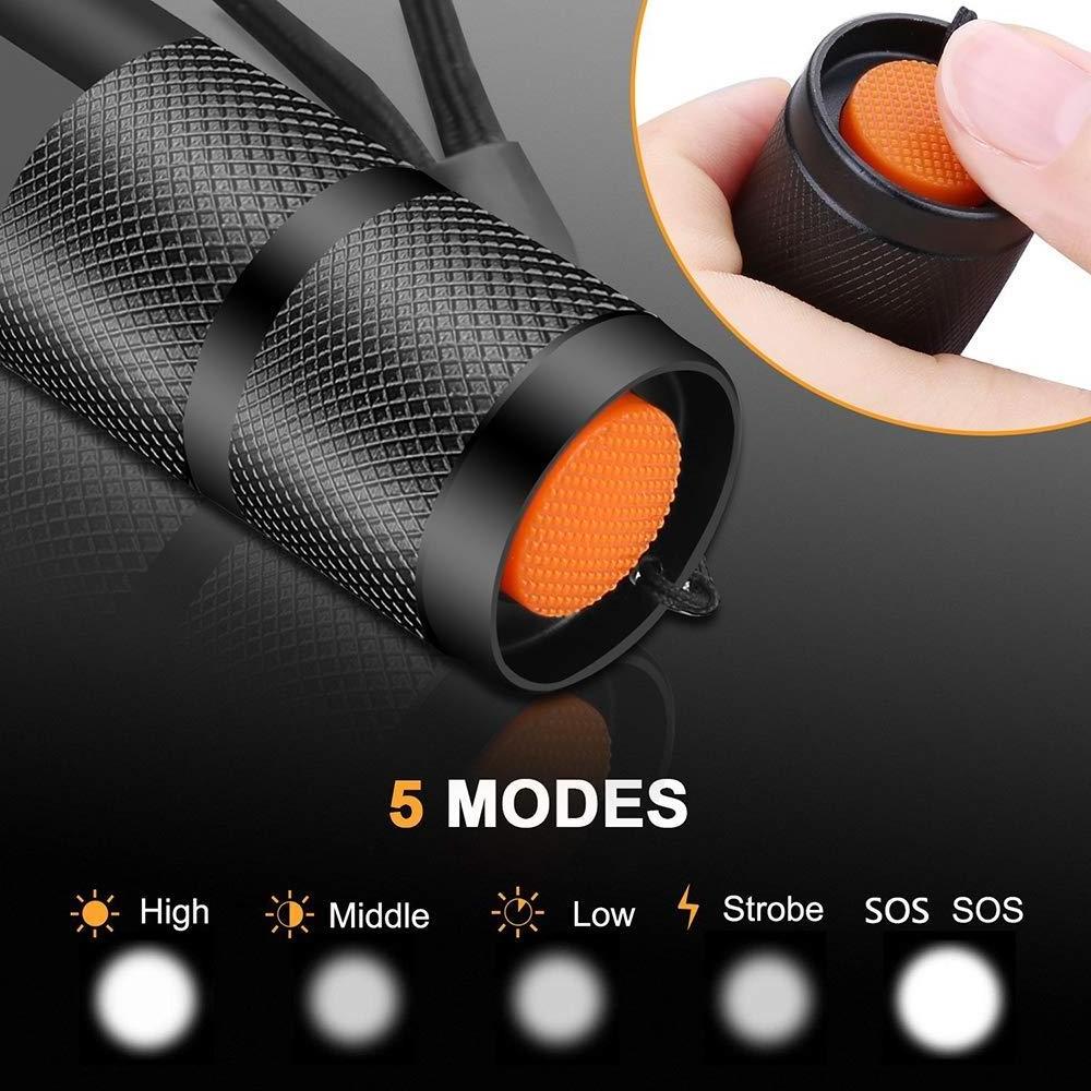 Aluminum Flashlight Hand LED torch flash light Outdoor High Lumen XML T6 Waterproof LED Zoomable Flashlight