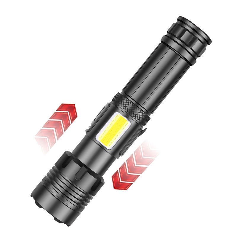 New Powerful Torch Light XHP90 P70 Long Distance LED Torch Light 7 Mode USB Rechargeable Flashlight Tactical White with Red 80