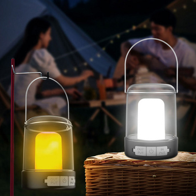 3 Modes Camp Decorative Lantern Outdoor Emergency Rechargeable Camping Light with Power Bank Waterproof LED Camping Lamp