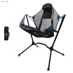 KONO 2023 New Arrival Swing Garden Folding Chair Outdoor  Light Camping Portable Rocking Chair for Fishing And hiking