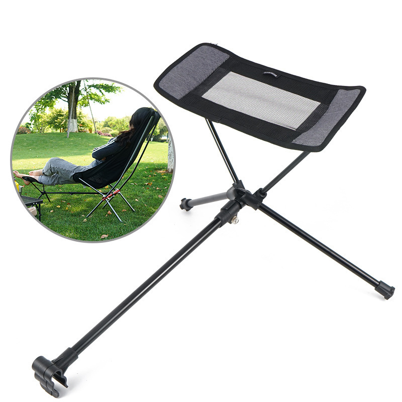 Factory outdoor portable lightweight aluminium alloy durable for camping folding beach chair with footrest