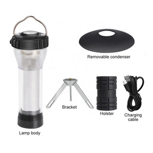 Waterproof Outdoor Type C Rechargeable LED Highlight Camping Lanterns Portable Flashlight Torch Emergency Lamp led camping light