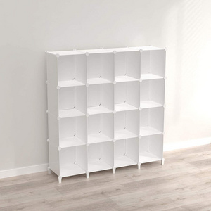 Storage Modular Cubes 16 Cubes White Organizer Storage Shelves Closet Organizer Shelf Plastic Bookshelf Storage shelf