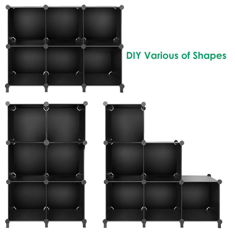 Cube Storage 6-Cube Closet Organizer Storage Shelves Cubes Organizer DIY Plastic Closet Cabinet home rank shelf