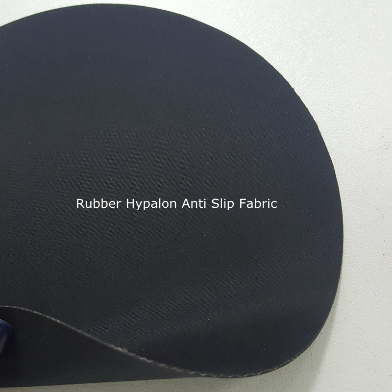 Hypalon Rubber Coated Anti Skid Fabric 0.6mm Black