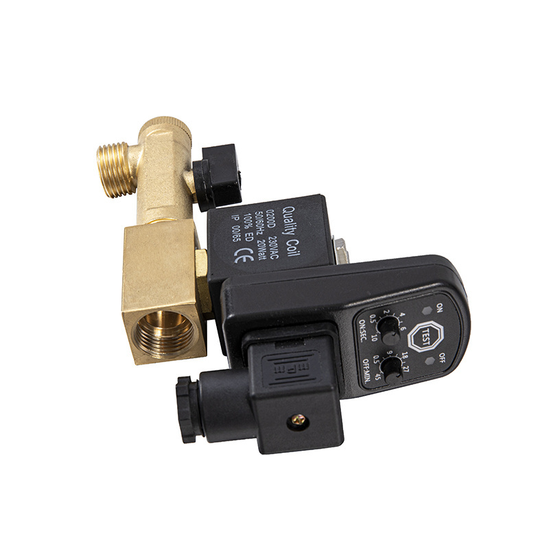 OPT-A OPT-B Series Manufacturers Timed Electronic Automatic Water Drain Solenoid Valve 24V DC Pneumatic For Air Compressor