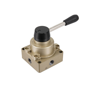 Factory High Quality Manul Control Valve 4HV series 4 Way 2 Position 3 Position Pneumatic Parts Hand Lever Valve