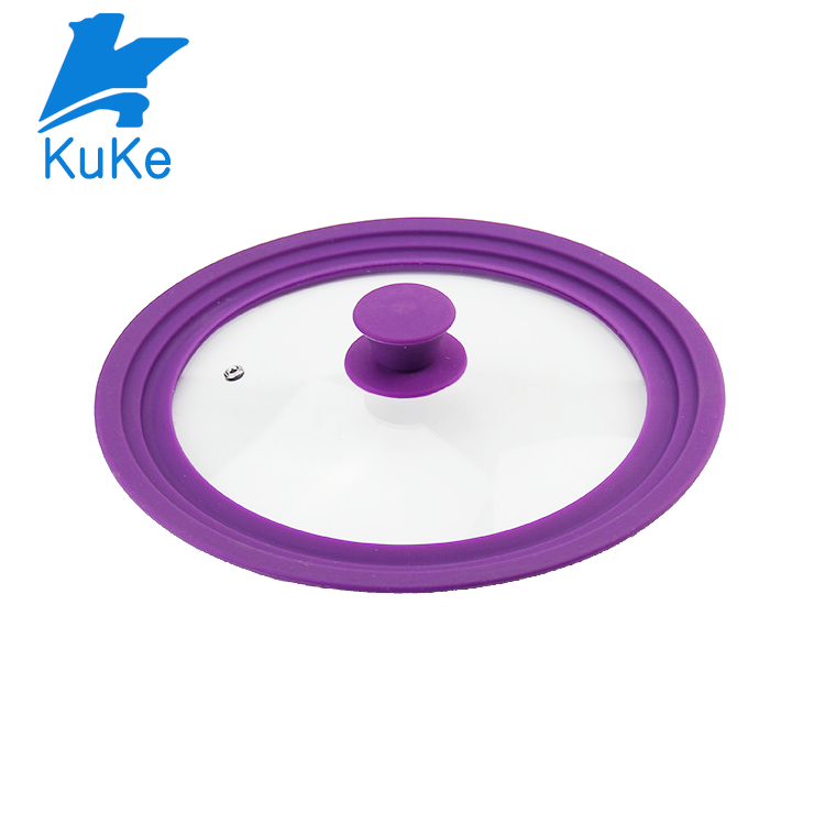 Food Grade Universal size silicone glass lid   Ring Tempered  for all cookware glass Lid