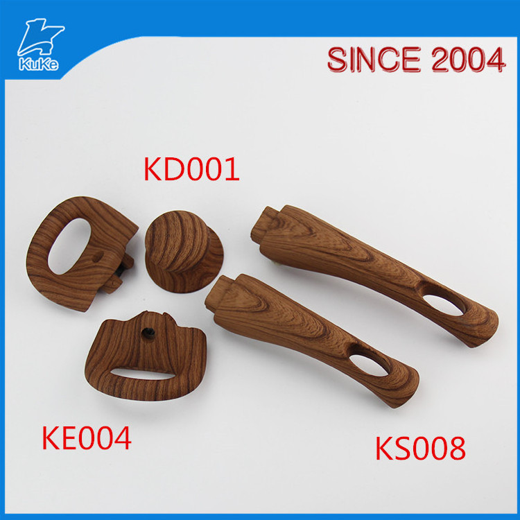 Wooden coating bakelite knob side  handle set and cooking pot handles