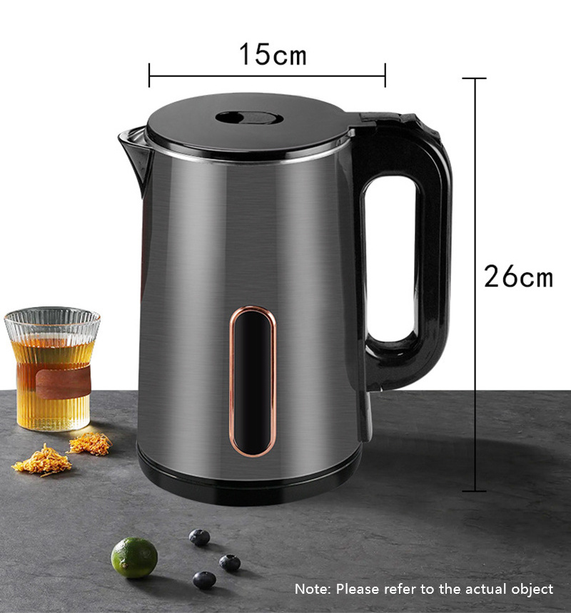 New Rapid Stainless Efficient Instant Hot Water Kettle Electrical Tea Coffee Kettle Jug Round Boiling Kettle 2L