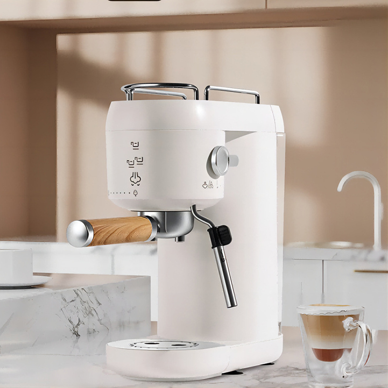 Italian semi-automatic capsule coffee machine household retro fancy milk bubble mini coffee powder dual purpose machine