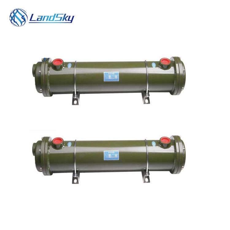 Stacked Plate Type Oil Cooler / Cooled Tube Heat Exchanger Radiator Landsky Brass SL-309 Carbon Steel Engine Floor Standing