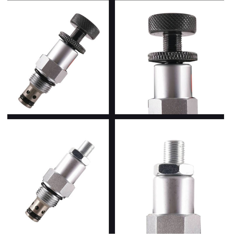 Hydraulic relief valve LRV-08 manual adjustable pressure overload valve threaded cartridge system valve