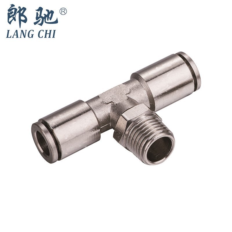 4mm 6mm 8mm 10mm 12mm 16 mm Pipe Fitting Connector Push in Brass Nickel Stainless Steel Metal Connect Pneumatic Part Air Fitting