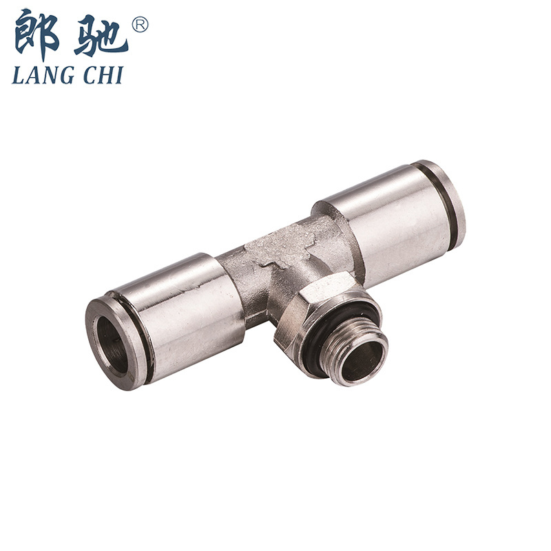 4mm 6mm 8mm 10mm 12mm 16 mm Pipe Fitting Connector Push in Brass Nickel Stainless Steel Metal Connect Pneumatic Part Air Fitting