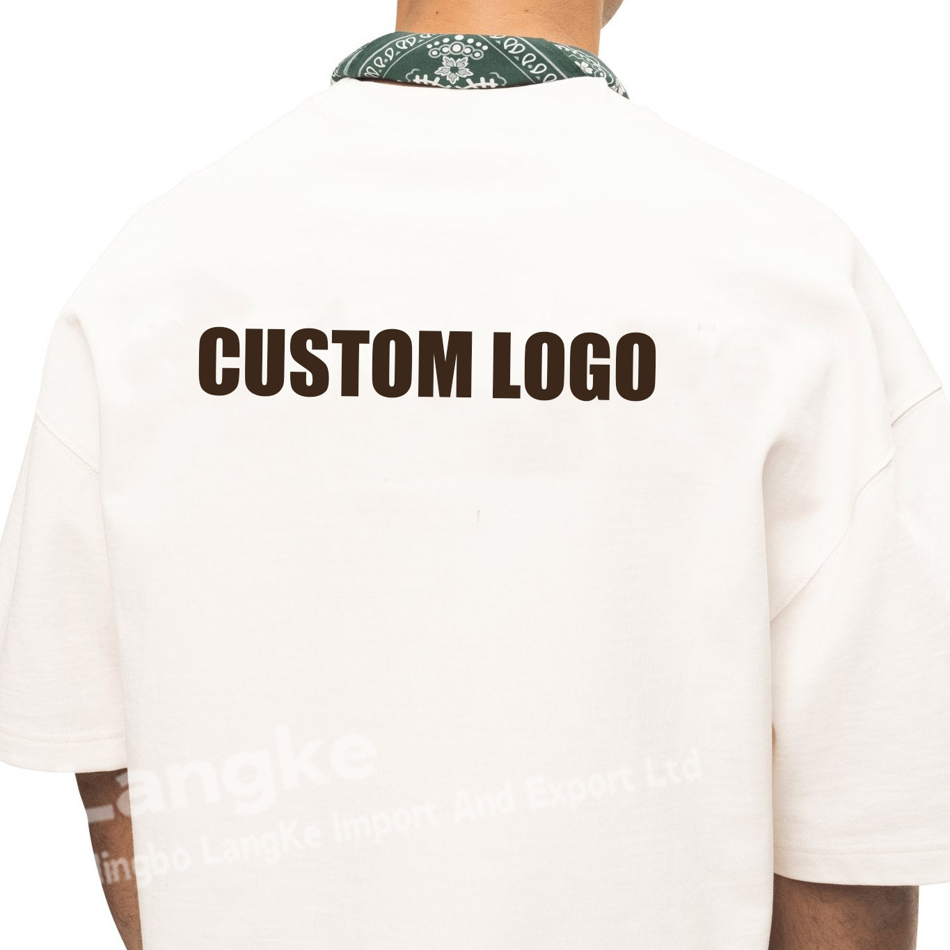 High Quality 300Gsm Custom Logo Drop Shoulder Oversized 100%Cotton Boxy Cropped T Shirt Men