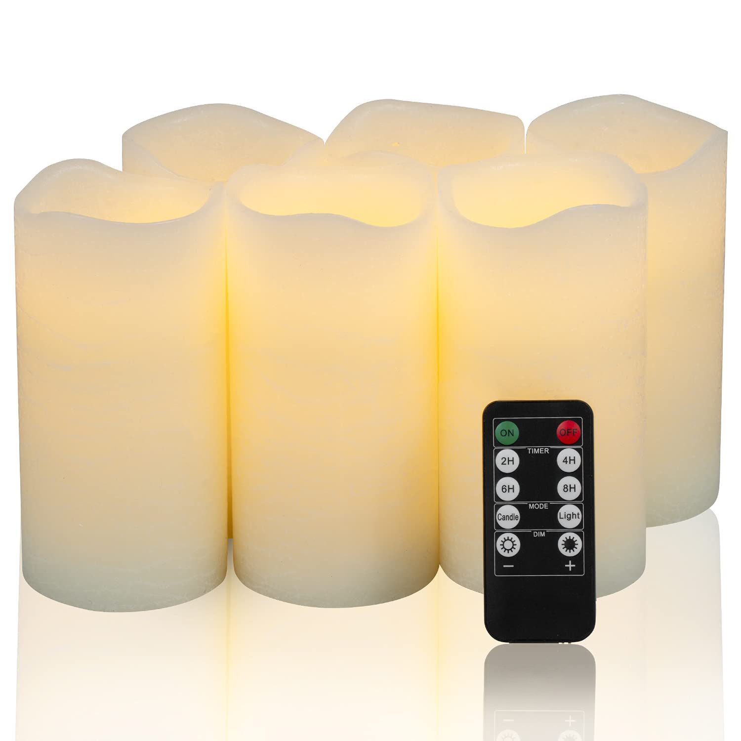 24 Hours Timer Led Electronic Candle Lamp Flames Less  Led Candle Light With Swirling Glitter