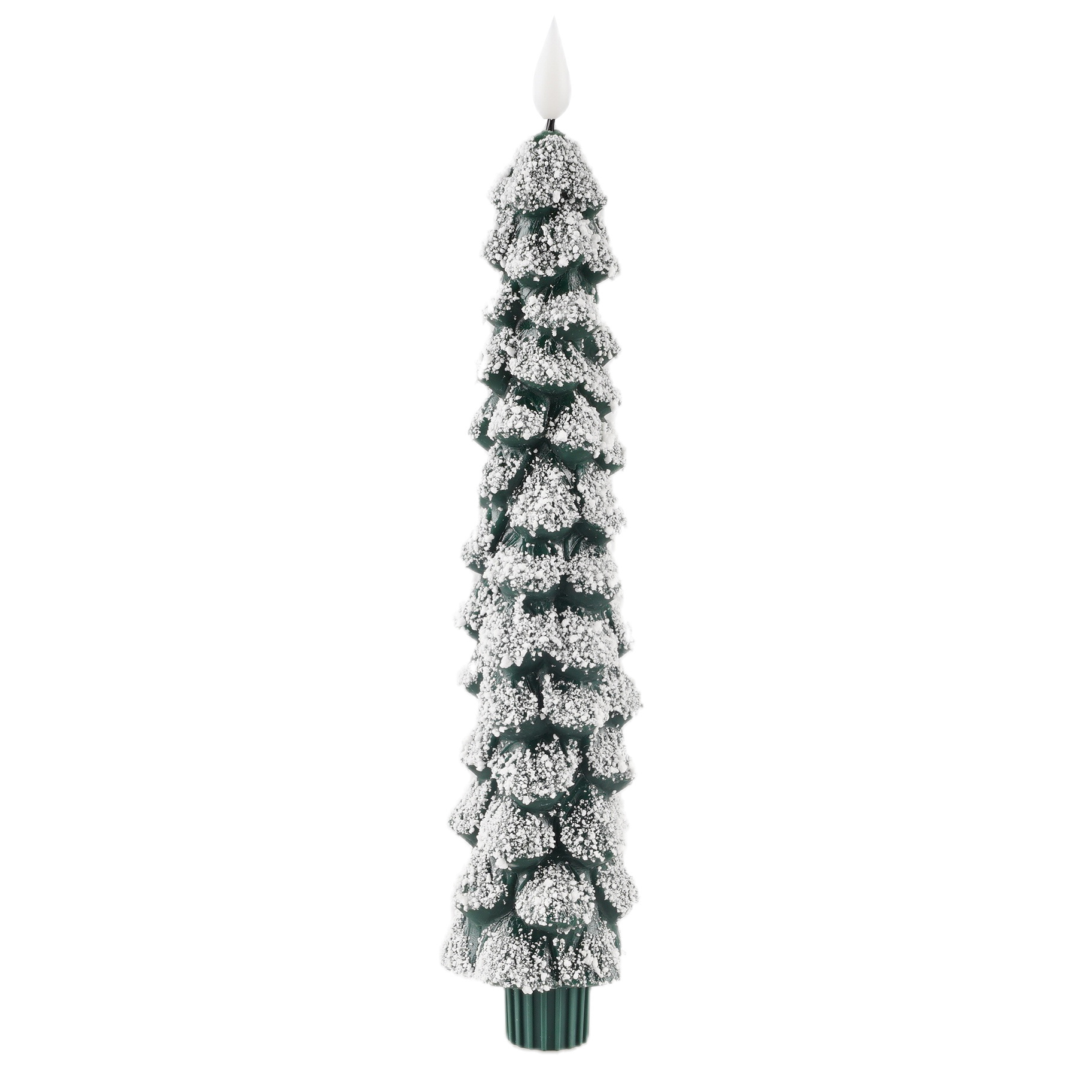 3D Wick wax christmas tree long warm white remote flameless led taper candles with remote control